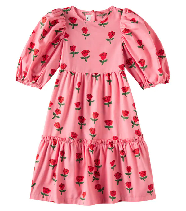  Mini Rodini Mini Rodini Vestido Largo Roses De Algodón 