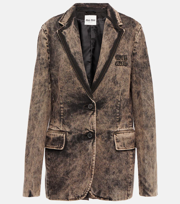  Miu Miu Miu Miu Blazer De Denim 