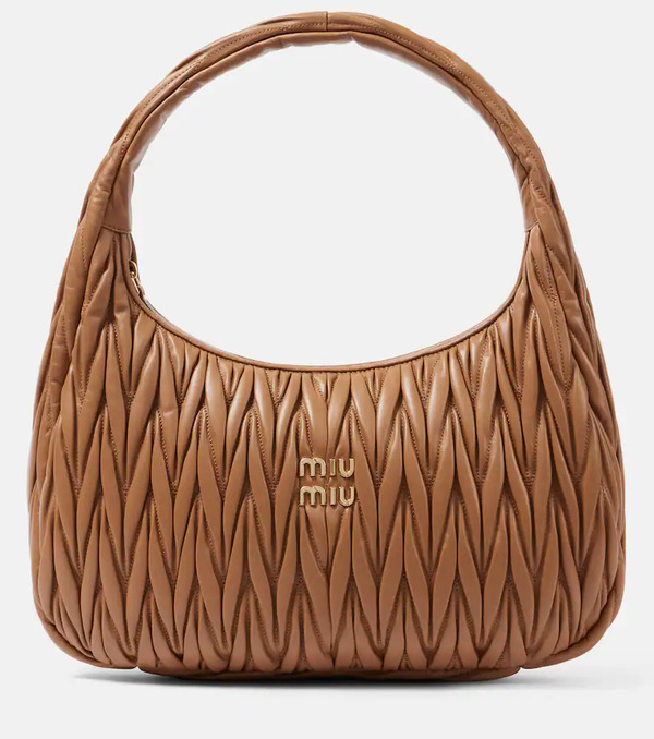  Miu Miu Miu Miu Bolso Al Hombro Wanter Medium De Piel Matelassé 