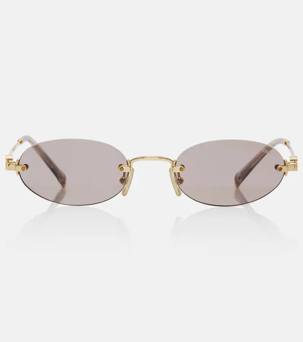  Miu Miu Miu Miu Gafas De Sol Ovaladas Con Logo 