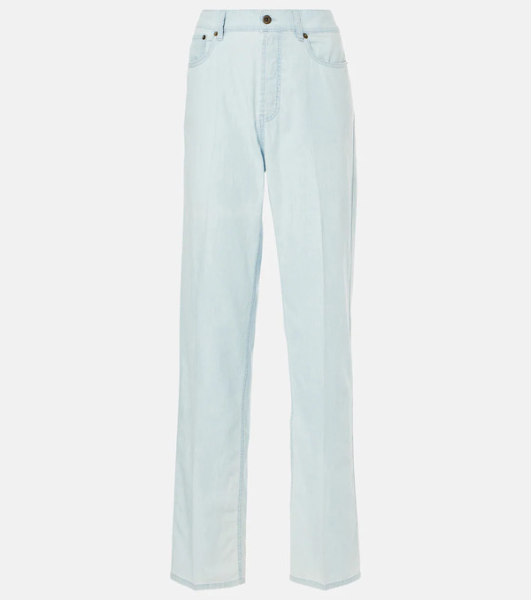  Miu Miu Miu Miu Jeans Rectos De Tiro Bajo 