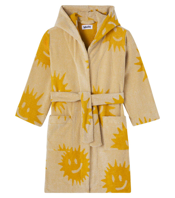  Molo Molo Bata De Felpa De Algodón Estampada 