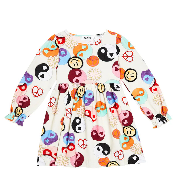 Molo Molo Vestido En Mezcla De Algodón Estampado 