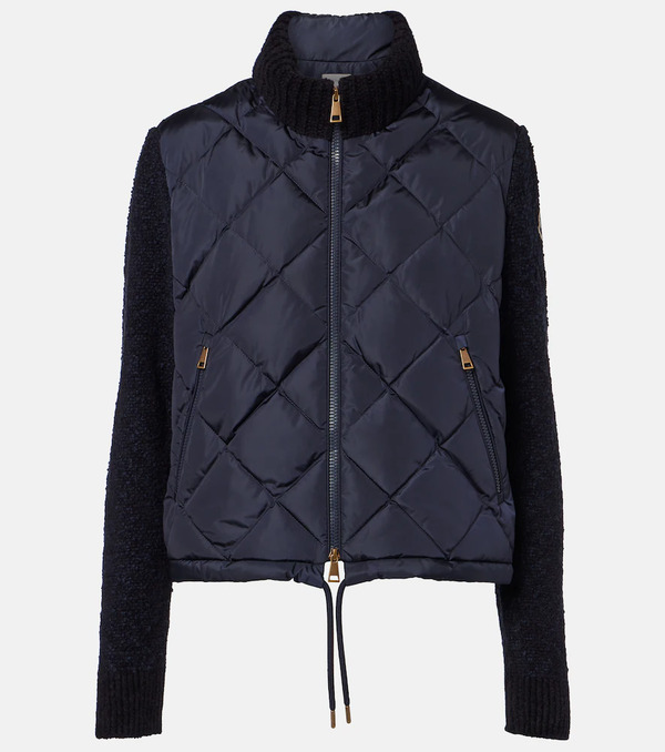  Moncler Moncler Cárdigan Con Paneles De Plumas 