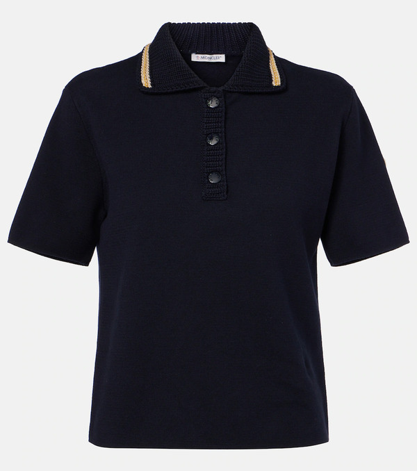  Moncler Moncler Polo De Punto De Algodón 