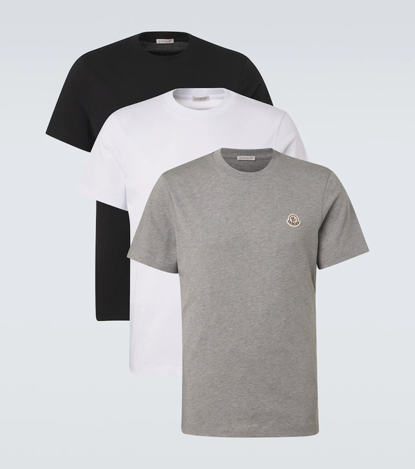  Moncler Moncler Set De 3 Camisetas De Jersey De Algodón 