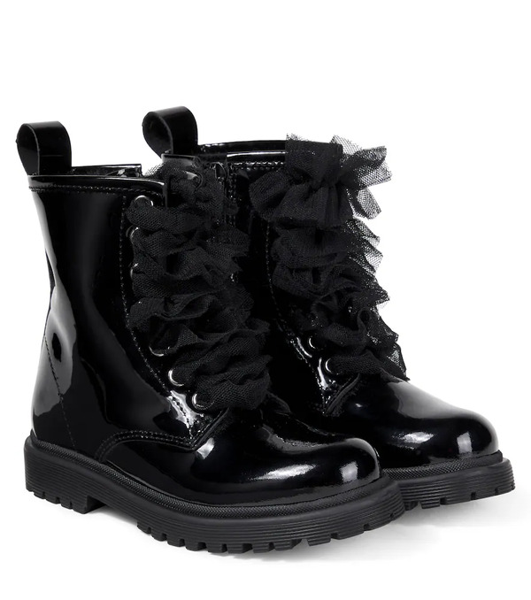  Monnalisa Monnalisa Botas De Charol Con Forro De Borrego 
