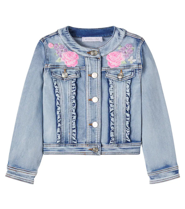  Monnalisa Monnalisa Chaqueta De Denim Bordada 