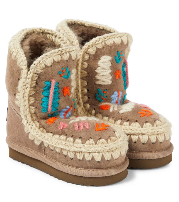  Mou Kids Mou Kids Botas De Ante Bordadas 