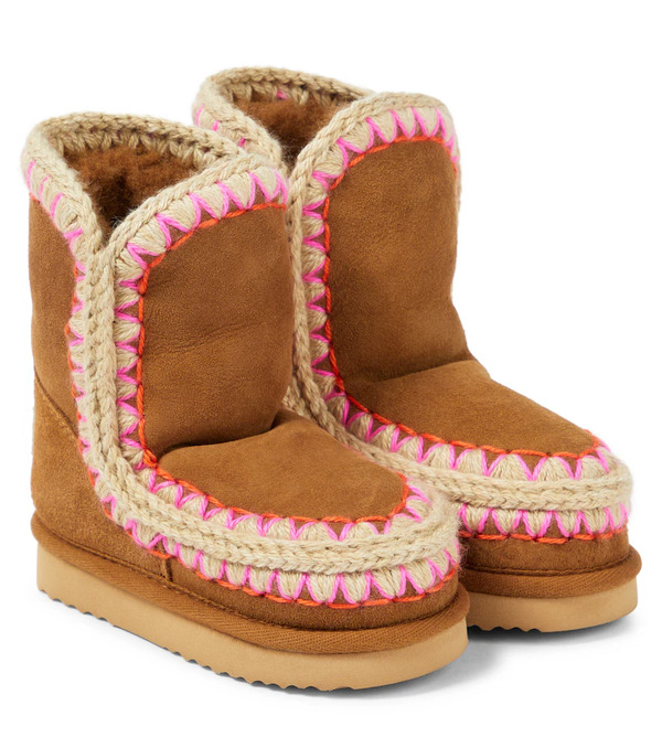  Mou Kids Mou Kids Botines De Ante Con Borrego 