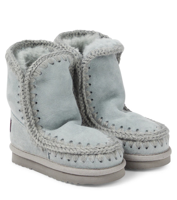  Mou Kids Mou Kids Botines De Ante Con Forro De Borrego 