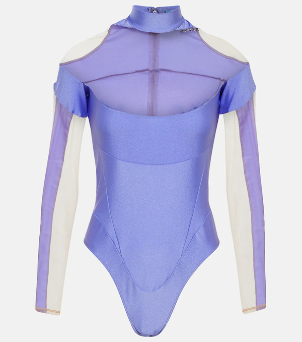  Mugler Mugler Body De Tul Con Paneles 