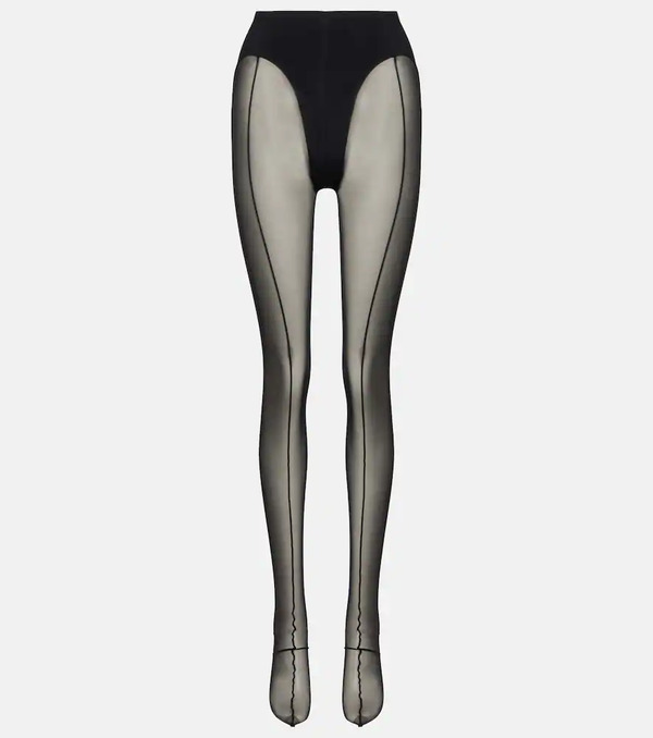  Mugler Mugler Medias Re/edit De Tul Translúcido 