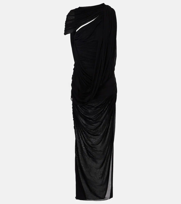  Mugler Mugler Vestido Largo De Jersey Drapeado 