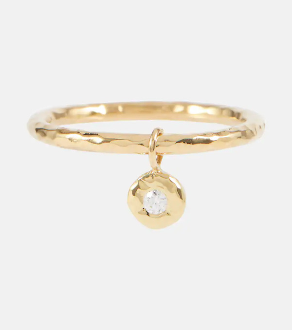  Octavia Elizabeth Octavia Elizabeth Anillo Nesting Gem De Oro De 18 ct Con Diamante 