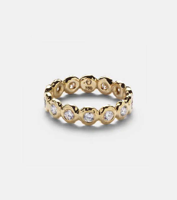  Octavia Elizabeth Octavia Elizabeth Anillo Nesting Gem De Oro De 18 ct Con Esmeraldas 