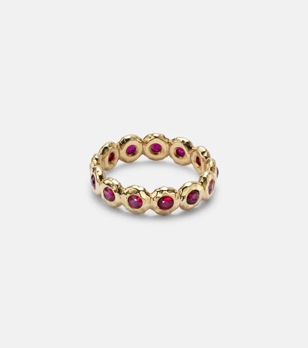  Octavia Elizabeth Octavia Elizabeth Anillo Nesting Gem De Oro De 18 ct Con Rubíes 