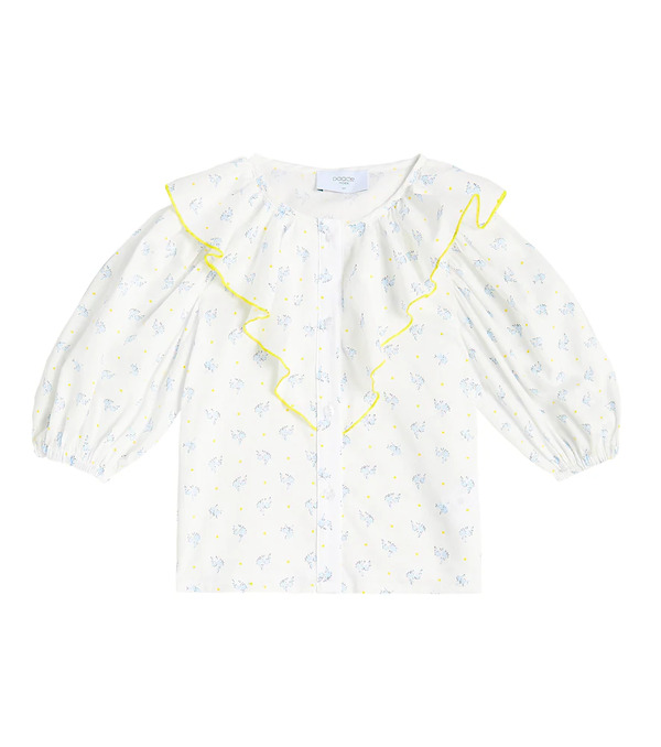  Paade Mode Paade Mode Camisa De Algodón Floral Fruncida 