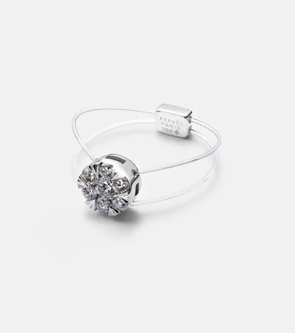  Persee Persée Anillo Floating De Oro Blanco De 18 Ct Con Diamante 