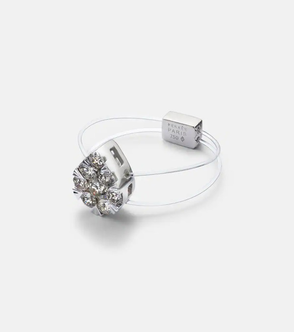  Persee Persée Anillo Floating De Oro Blanco De 18 Ct Con Diamantes 