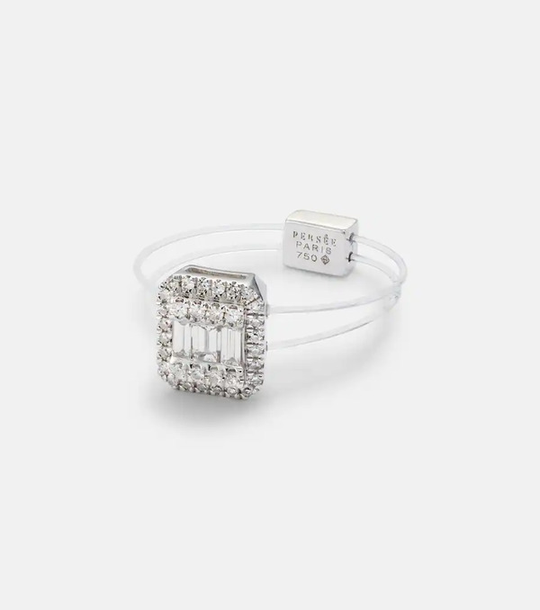  Persee Persée Anillo Floating De Oro De 18 Ct Con Diamantes 