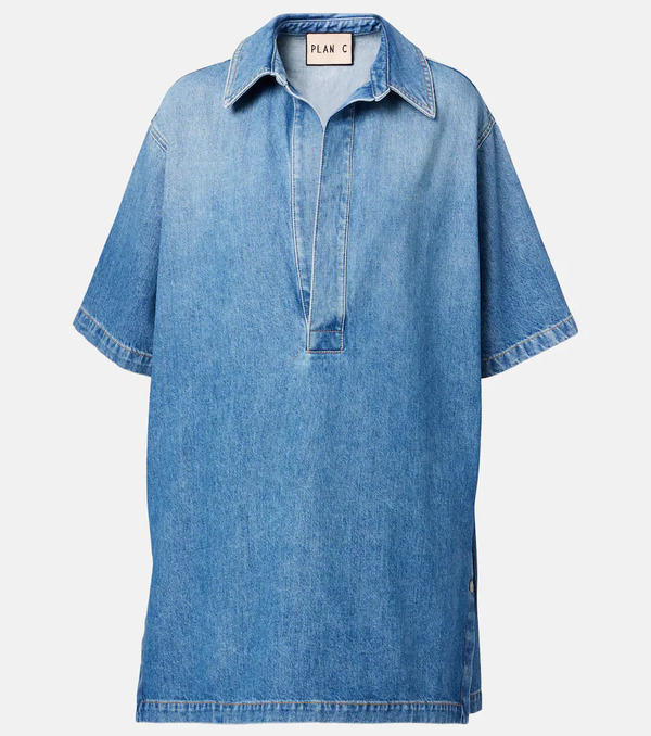  Plan C Plan C Camisa Oversized De Denim 