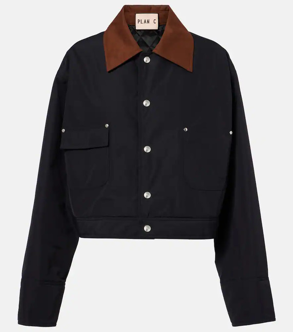  Plan C Plan C Chaqueta Cropped De Sarga 