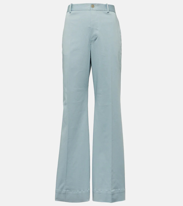  Plan C Plan C Pantalones Flared En Mezcla De Algodón 