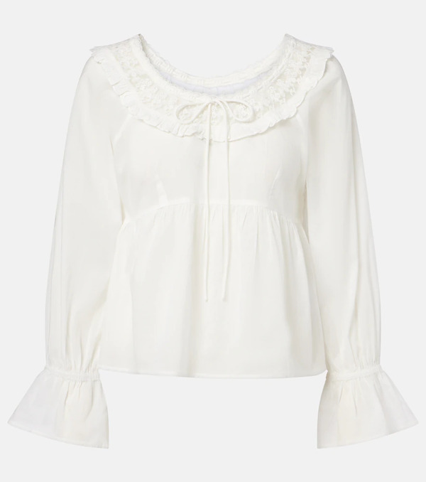  Posse Posse Blusa Danielle De Algodón Con Encaje 