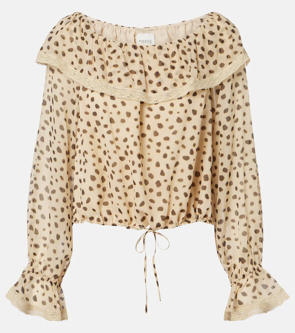  Posse Posse Blusa Priscilla De Seda Estampada 