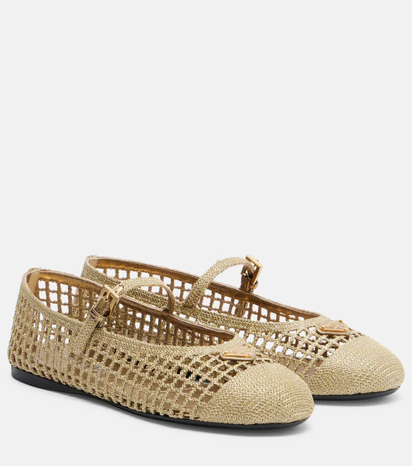  Prada Prada Bailarinas Mary Jane De Croché 