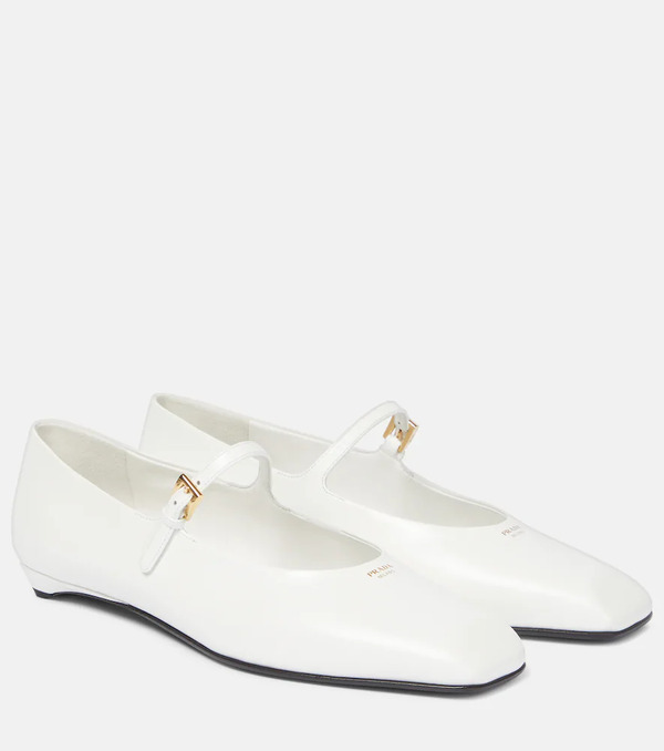  Prada Prada Bailarinas Mary Jane De Piel 