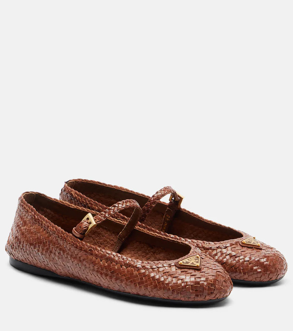  Prada Prada Bailarinas Mary Jane De Piel 