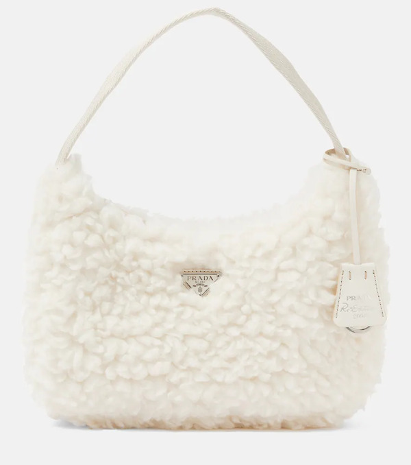  Prada Prada Bolso Al Hombro Prada Re-edition 2000 Mini De Borrego 