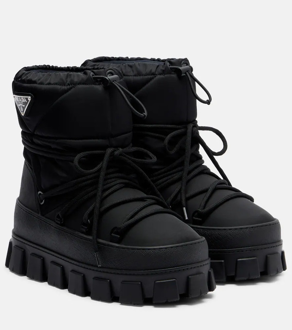  Prada Prada Botas De Nieve De Gabardina De Re-nylon 