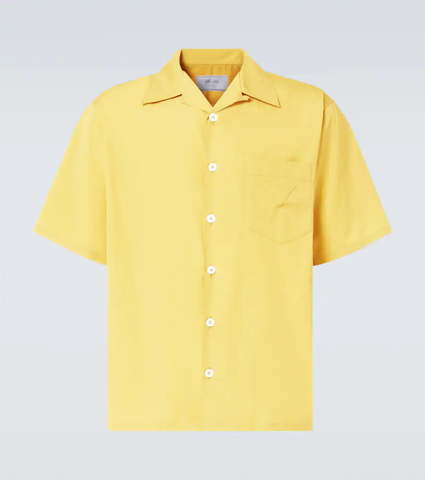  Prada Prada Camisa Bowling De Popelín De Algodón 