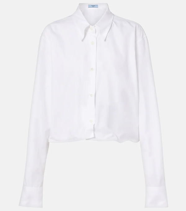 Prada Prada Camisa De Popelín De Algodón 