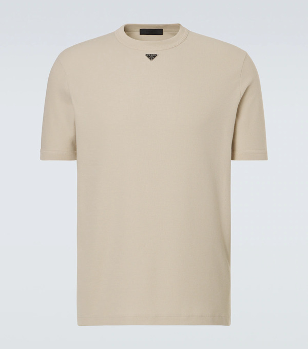  Prada Prada Camiseta De Algodón Con Logo 
