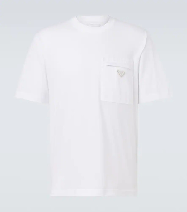  Prada Prada Camiseta De Algodón 