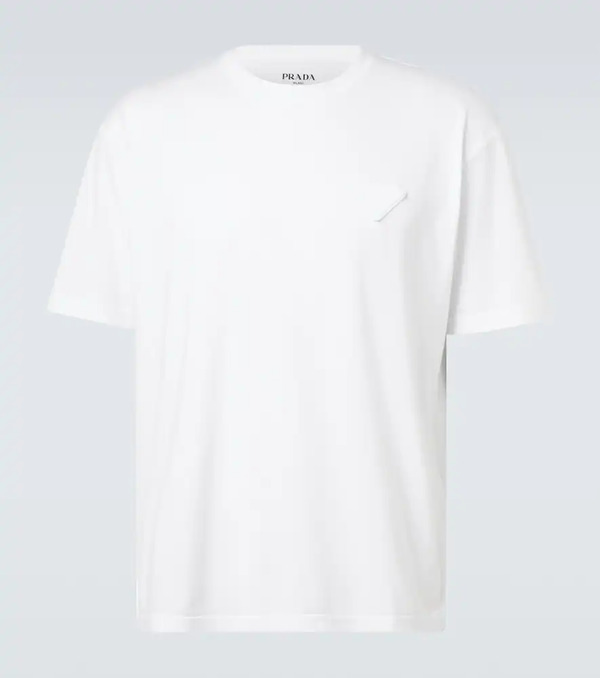  Prada Prada Camiseta De Jersey De Algodón 