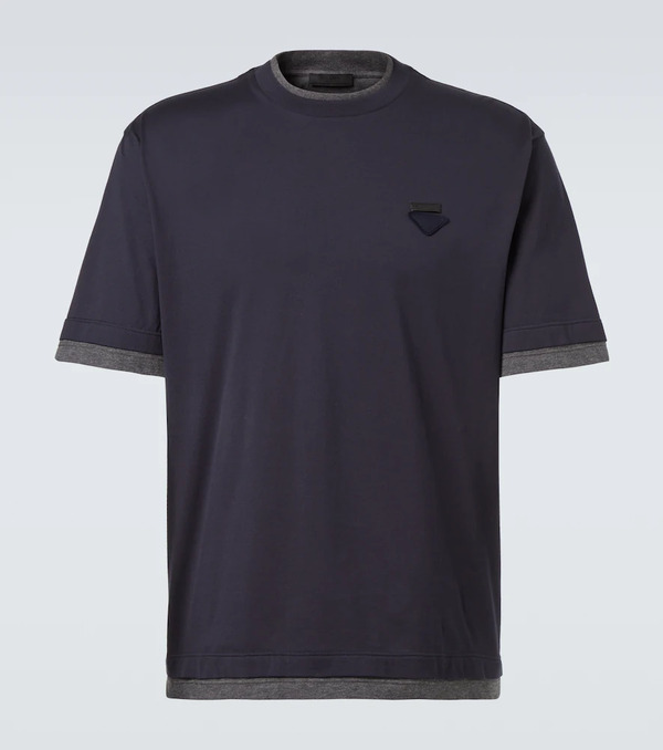  Prada Prada Camiseta De Jersey De Algodón 