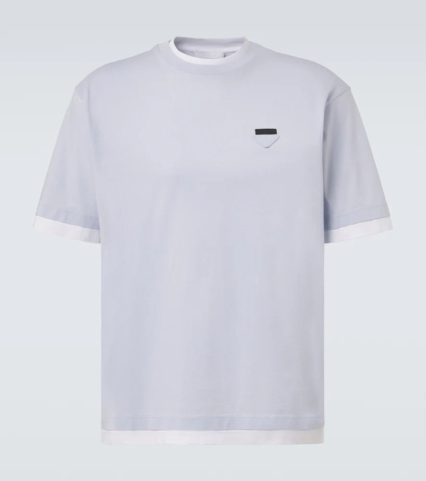  Prada Prada Camiseta De Jersey De Algodón 