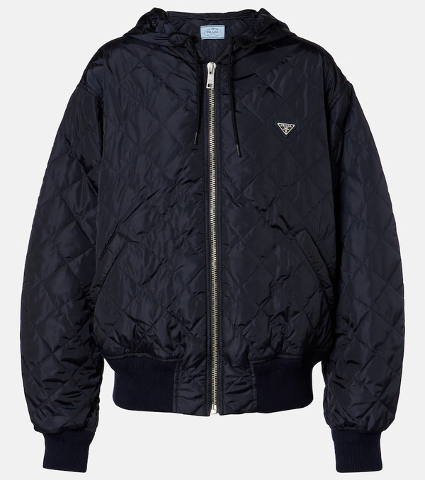  Prada Prada Chaqueta Acolchada Con Capucha 