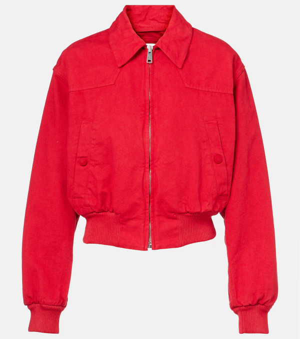  Prada Prada Chaqueta Bomber Cropped De Algodón 