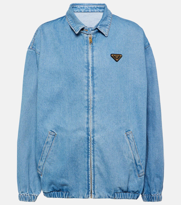  Prada Prada Chaqueta De Denim Con Logo 