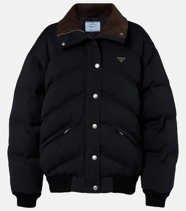  Prada Prada Chaqueta De Plumas Con Logo 