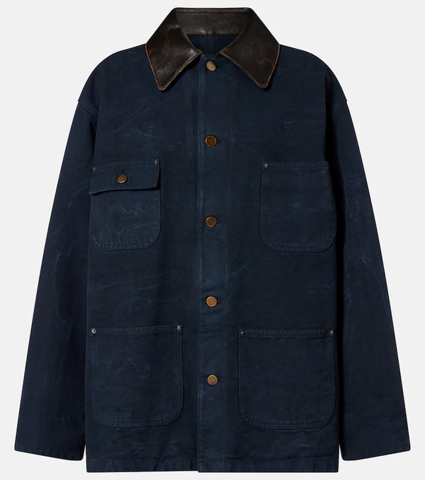  Prada Prada Chaqueta Oversized De Algodón Con Piel 
