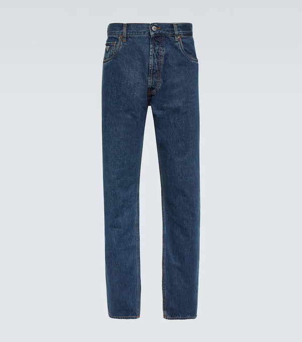  Prada Prada Jeans Rectos De Tiro Bajo 
