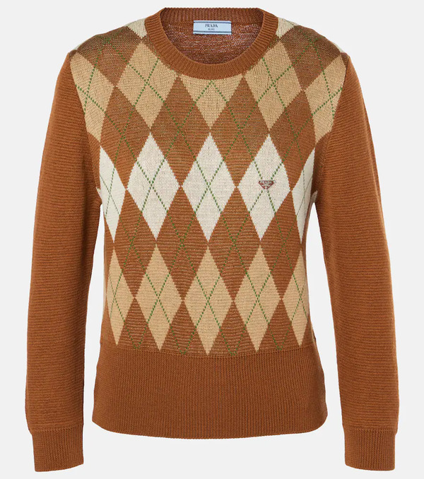  Prada Prada Jersey Cropped Argyle De Lana 