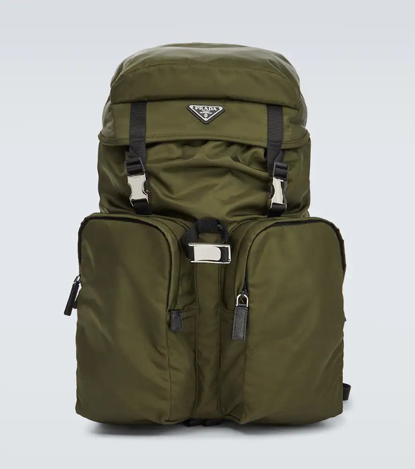  Prada Prada Mochila De Re-nylon Con Piel 